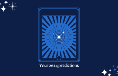 Blue And Yellow Tarot Future 2024 Predictions Social Media Graphic